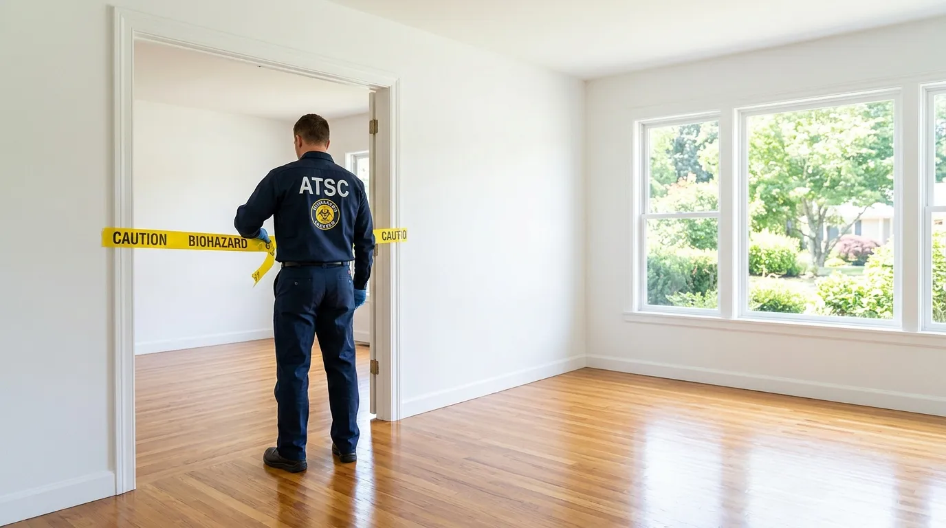 Certified biohazard cleanup crew performing Decomposition Cleanup in Menomonee Falls